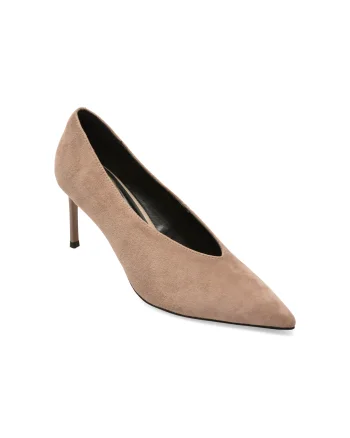 Pantofi eleganti EPICA gri, H692, din piele intoarsa