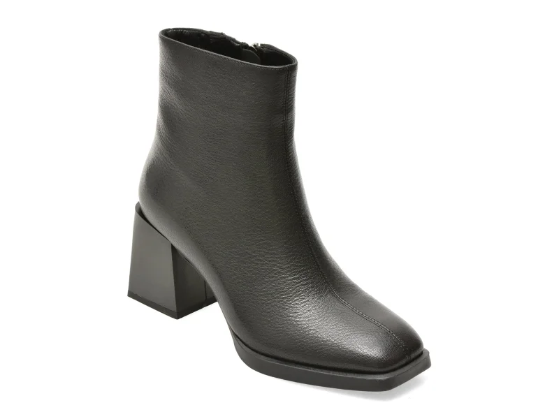 Ghete EPICA negre, X20306, din piele naturala