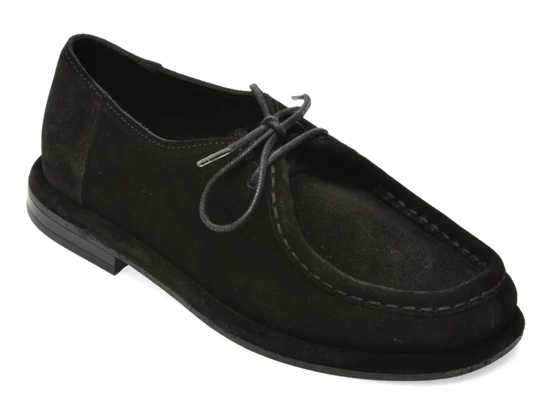 Mocasini EPICA negri, 5002803, din piele intoarsa