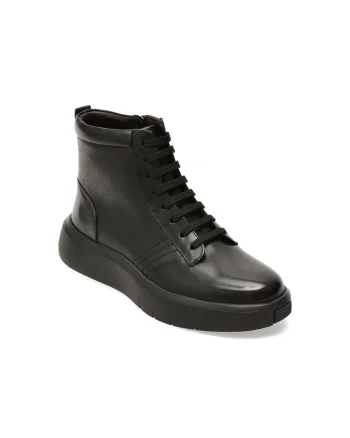 Ghete EPICA negre, 98519, din piele naturala