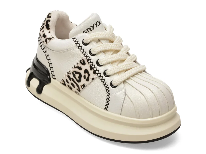 Pantofi sport GRYXX albi, 211915, din piele naturala