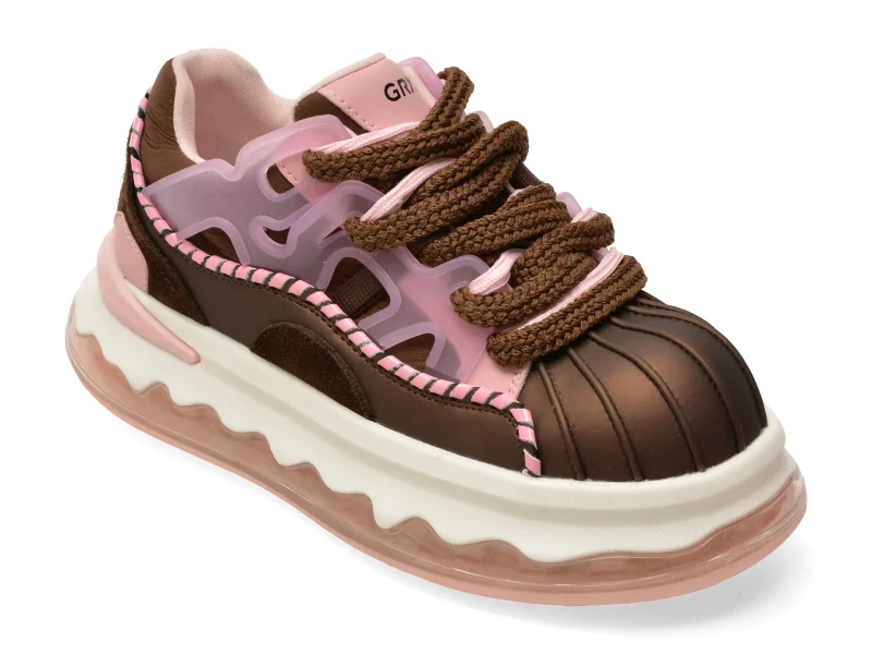 Pantofi sport GRYXX maro, 20695, din piele ecologica