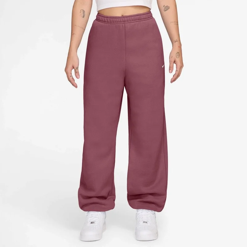 Pantaloni Nike W NK STDO FLC MW HR OS CFF PNT