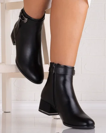 Botine Dama Bej din Piele Ecologica Vivienna