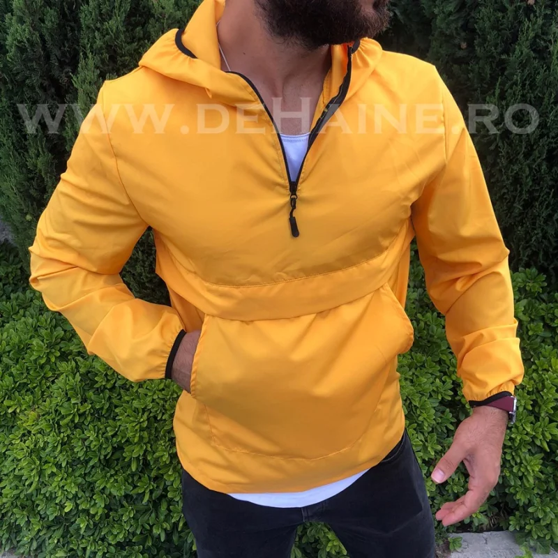 Geaca barbati de toamna mustar din fas subtire B2370 P10-3