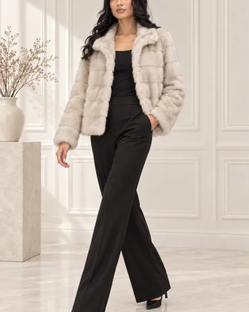 Blanita ecologica HAZELL, cu buzunare si interior satinat, Crem, Marime S/M
