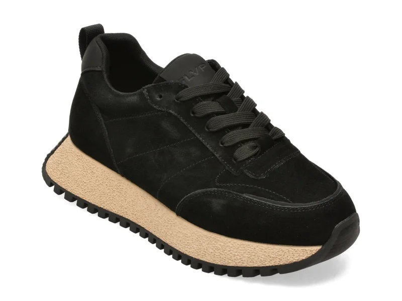 Pantofi sport FLAVIA PASSINI negri, 89079Y, din piele intoarsa