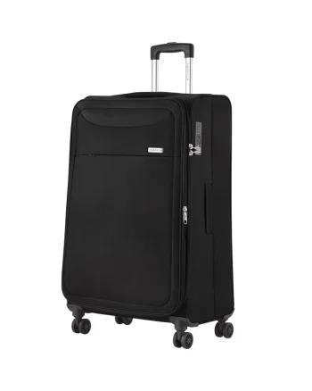 Troler mare extensibil  Air - bagaj de cala - 77x47x32 cm - poliester - +20% capacitate - 3.5 kg - negru - 77 cm