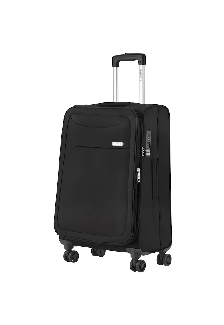 Troler mediu extensibil  Air - bagaj de cala - 66x42x27 cm - poliester - +20% capacitate - 2.8 kg - negru - 66 cm