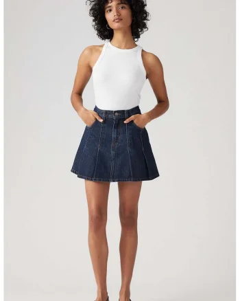 Youth Fusta mini din denim cu buzunare - Bleumarin
