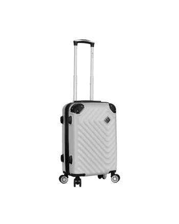 Troler de cabina  SW44103 - ABS - cifru - 4 roti duble - 35L - 55 cm - argintiu