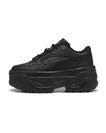 Pantofi sport Karmen X-tra flatform de piele ecologica - Negru