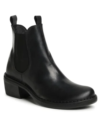 Botine dama  MEME030FLY - Piele naturala - 39 EU - Negru