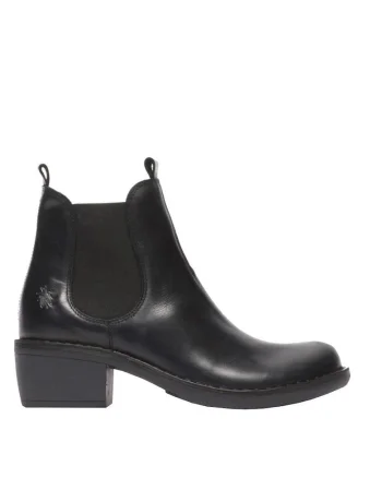 Botine dama -  Piele naturala - Negru -
