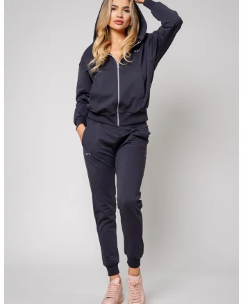 Set HyperA hanorac cu fermoar si pantalon Grey Anthracite 12607