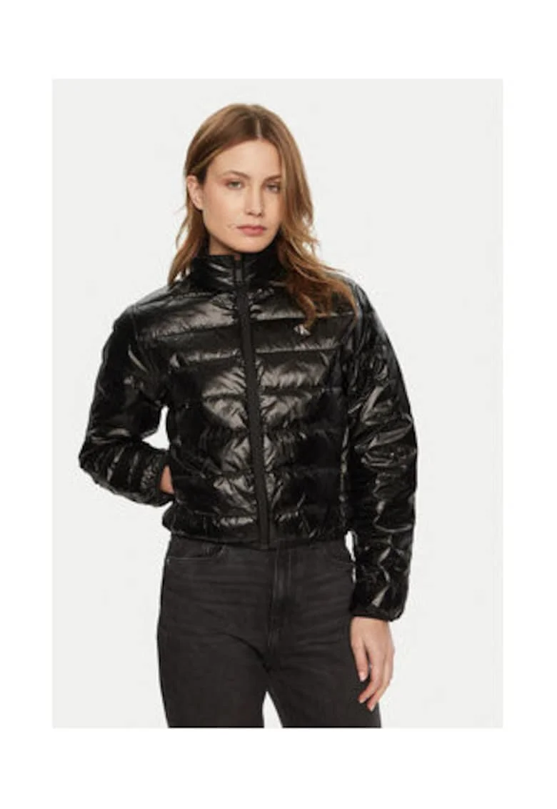 Geaca dama -  nylon reciclat - negru -