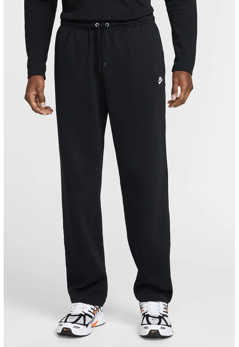 Pantaloni de trening cu snur si buzunare laterale - Alb/Negru