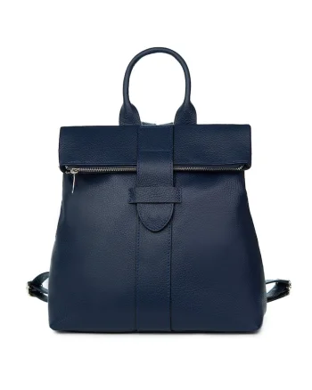 Rucsac din piele naturala Ricardo - Bleumarin