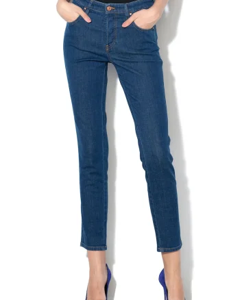 Blugi skinny cu rupturi decorative Babhila - Albastru