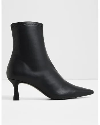 Botine din piele ecologica Gavamana - Negru
