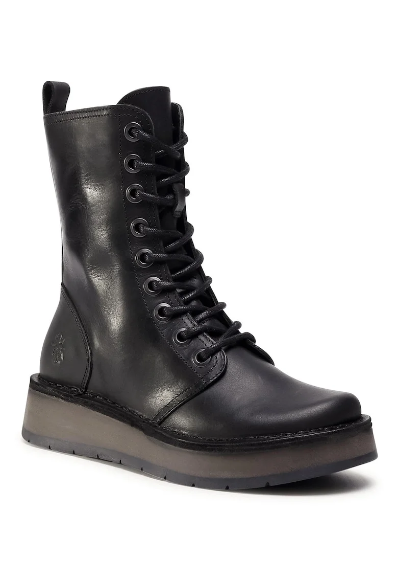 Botine dama  RAMI043FLY - Piele naturala - Negru - Negru