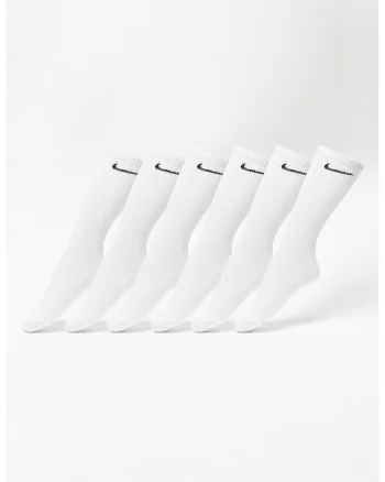 Set de 6 perechi de sosete lungi pentru antrenament Everyday - Alb/Negru