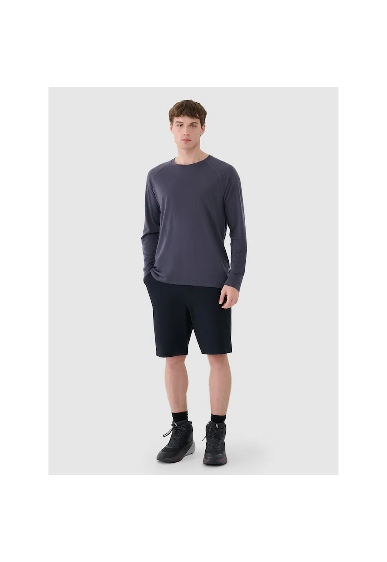 Pantaloni scurti de trekking  elastici - negru - material sintetic