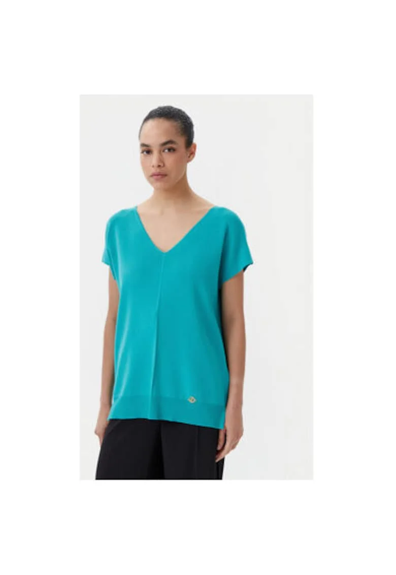 Pulover dama  58686 CARACALLA - Viscoza/Poliamida - Verde - Verde