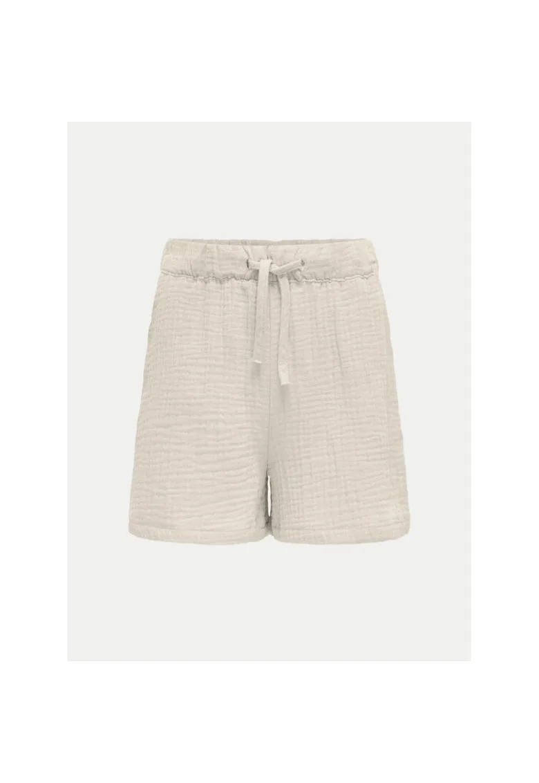 Pantaloni scurti fete -  304704666 - Bumbac organic - Bej - Bej
