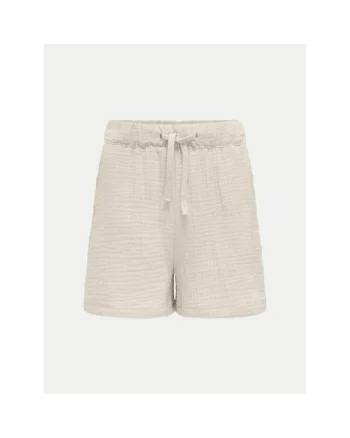 Pantaloni scurti fete -  304704666 - Bumbac organic - Bej - Bej