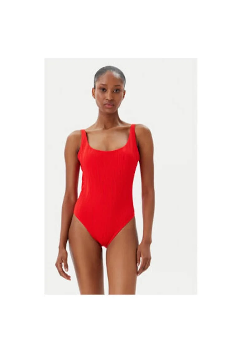 Costum de baie dama  C12VU9 A39 - Poliamida/Elastan - Rosu - Rosu