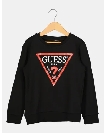 Bluza de trening cu decolteu la baza gatului si logo - Rosu/Alb/Negru