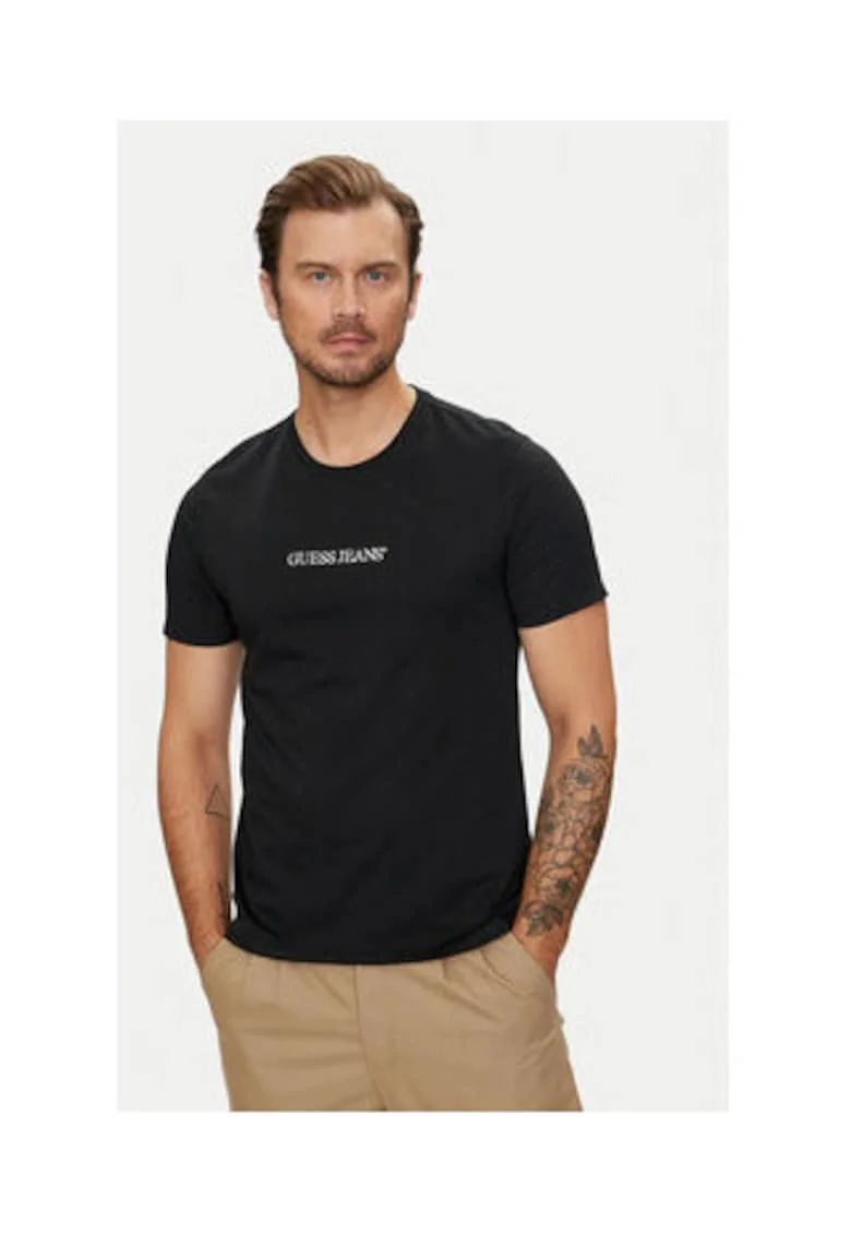 Tricou din bumbac organic si decolteu la baza gatului -