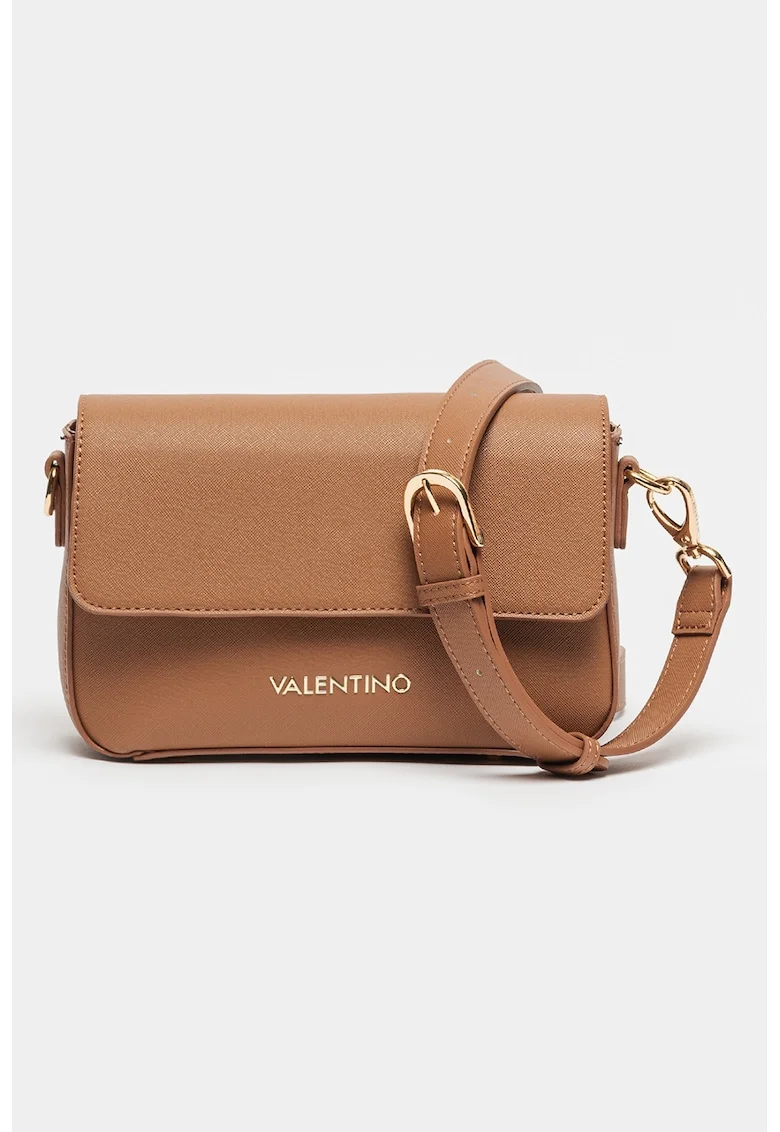 Geanta crossbody de piele ecologica cu barete intersanjabile Zero - Maro deschis