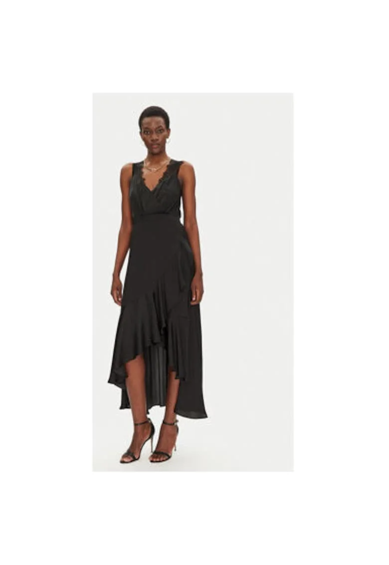 Rochie dama  251-RORLA - Poliester/Poliester reciclat - Negru - Negru