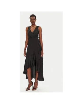 Rochie dama  251-RORLA - Poliester/Poliester reciclat - Negru - Negru
