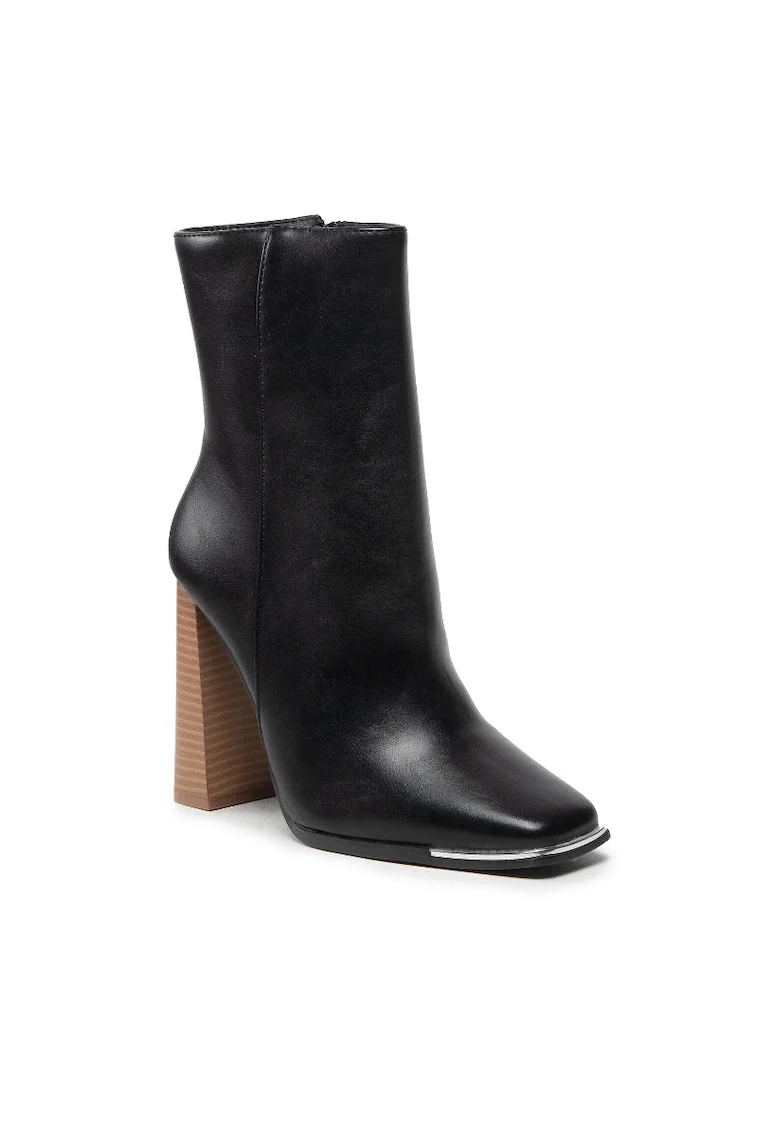 Botine dama -  301727811 - Piele ecologica - Negru - Negru