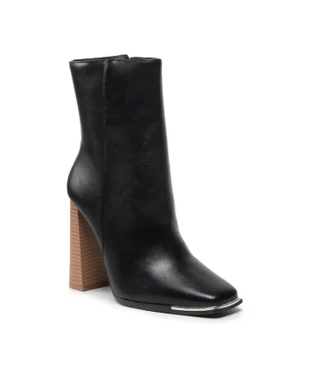 Botine dama -  301727811 - Piele ecologica - Negru - Negru