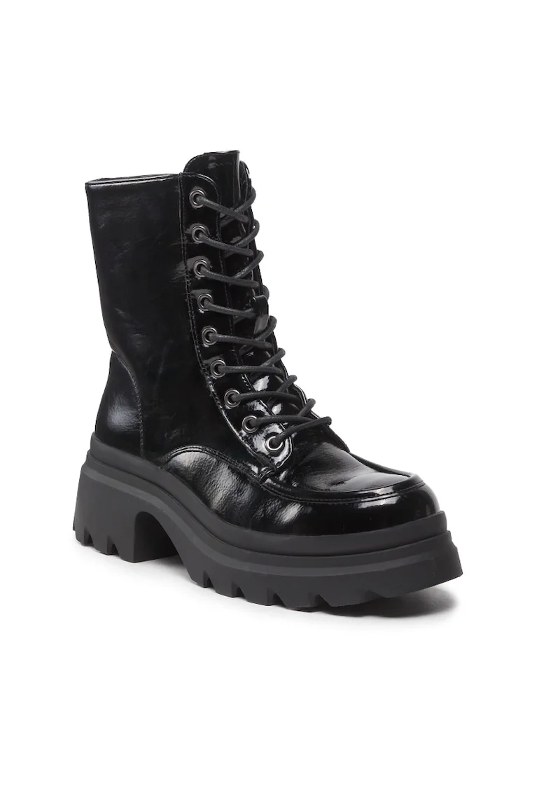 Botine dama -  301728504 - Piele ecologica - Negru - Negru