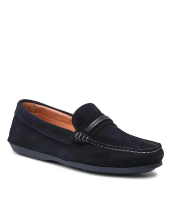 Mocasini barbati  Piele naturala/Piele intoarsa - Albastru