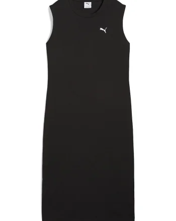 Rochie fara maneci cu logo discret - Negru