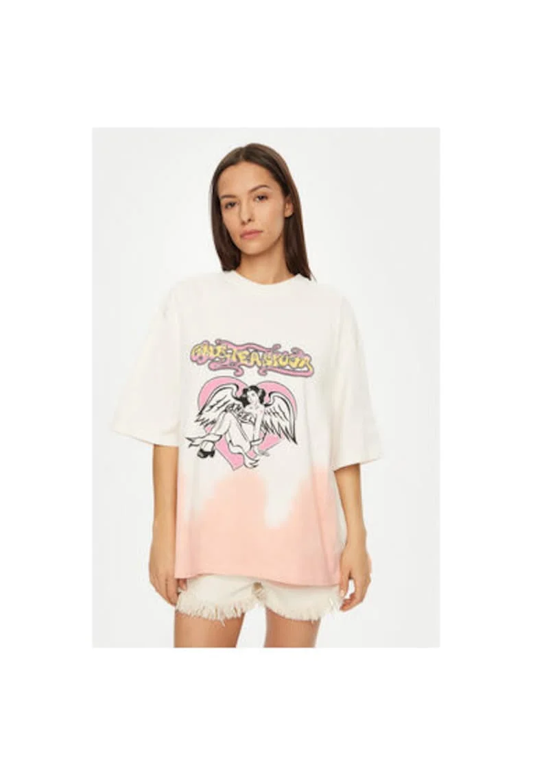 Tricou dama -  304604416 - Bumbac - Bej - Bej