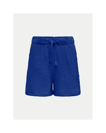 Pantaloni scurti fete -  304704680 - Bumbac organic - Albastru - Albastru