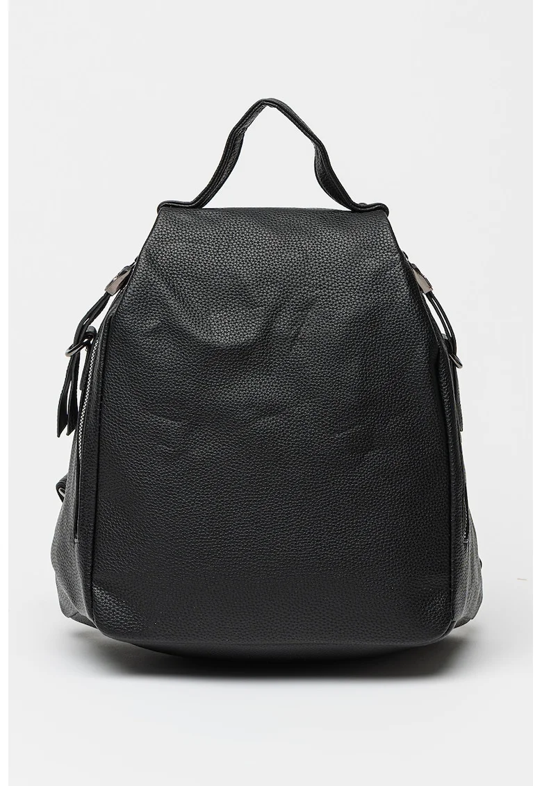 Rucsac de piele ecologica cu barete detasabile - Negru
