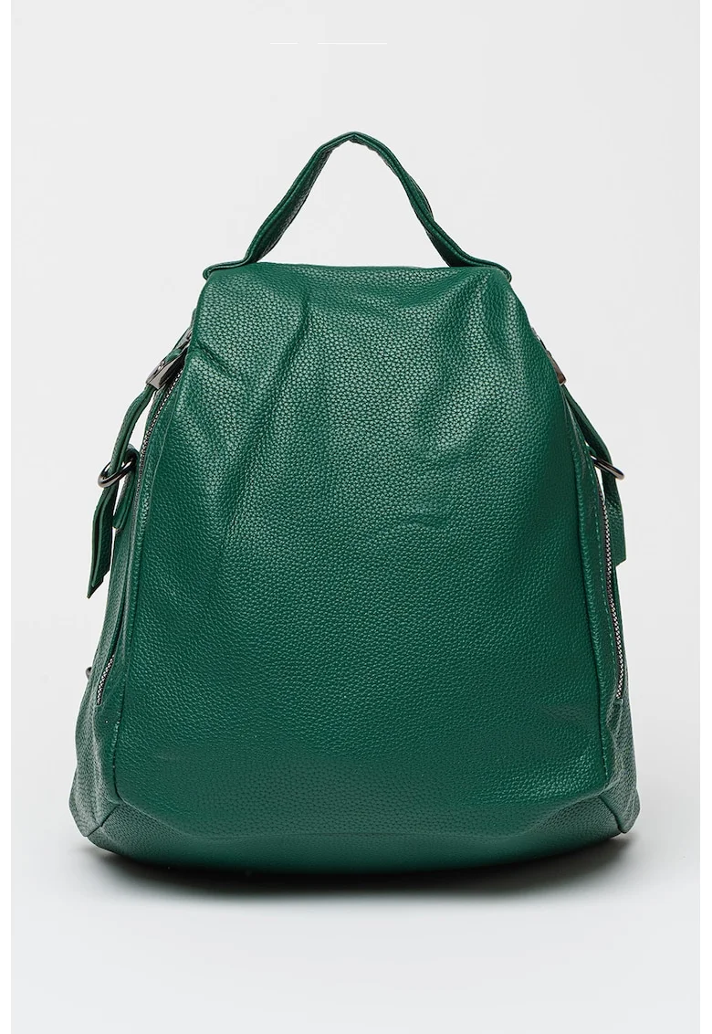 Rucsac de piele ecologica cu barete detasabile - Verde englez