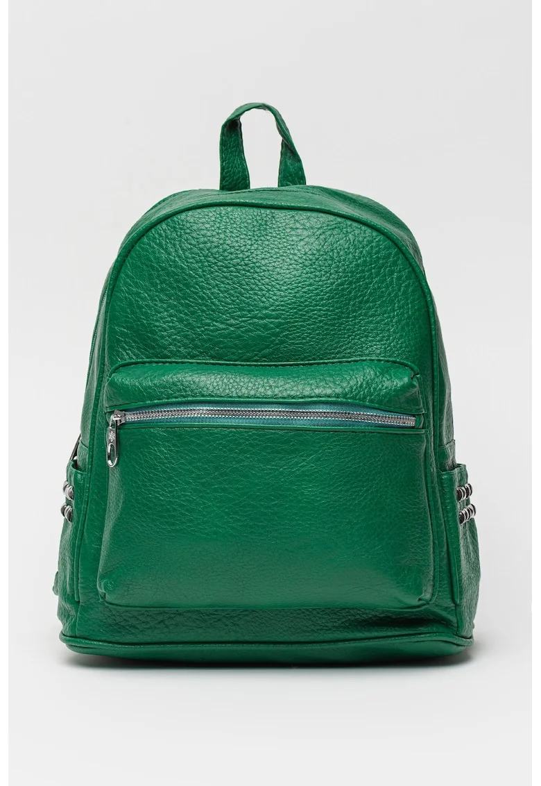 Rucsac de piele ecologica cu tinte - Verde aquamarin