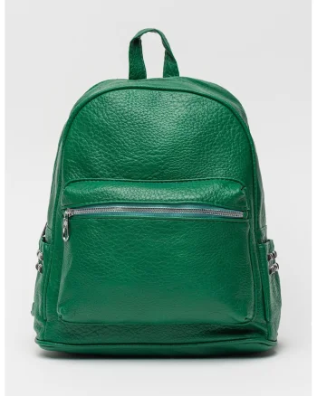 Rucsac de piele ecologica cu tinte - Verde aquamarin