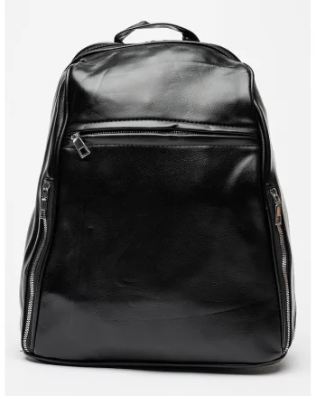 Rucsac cu buzunare cu fermoar - Negru
