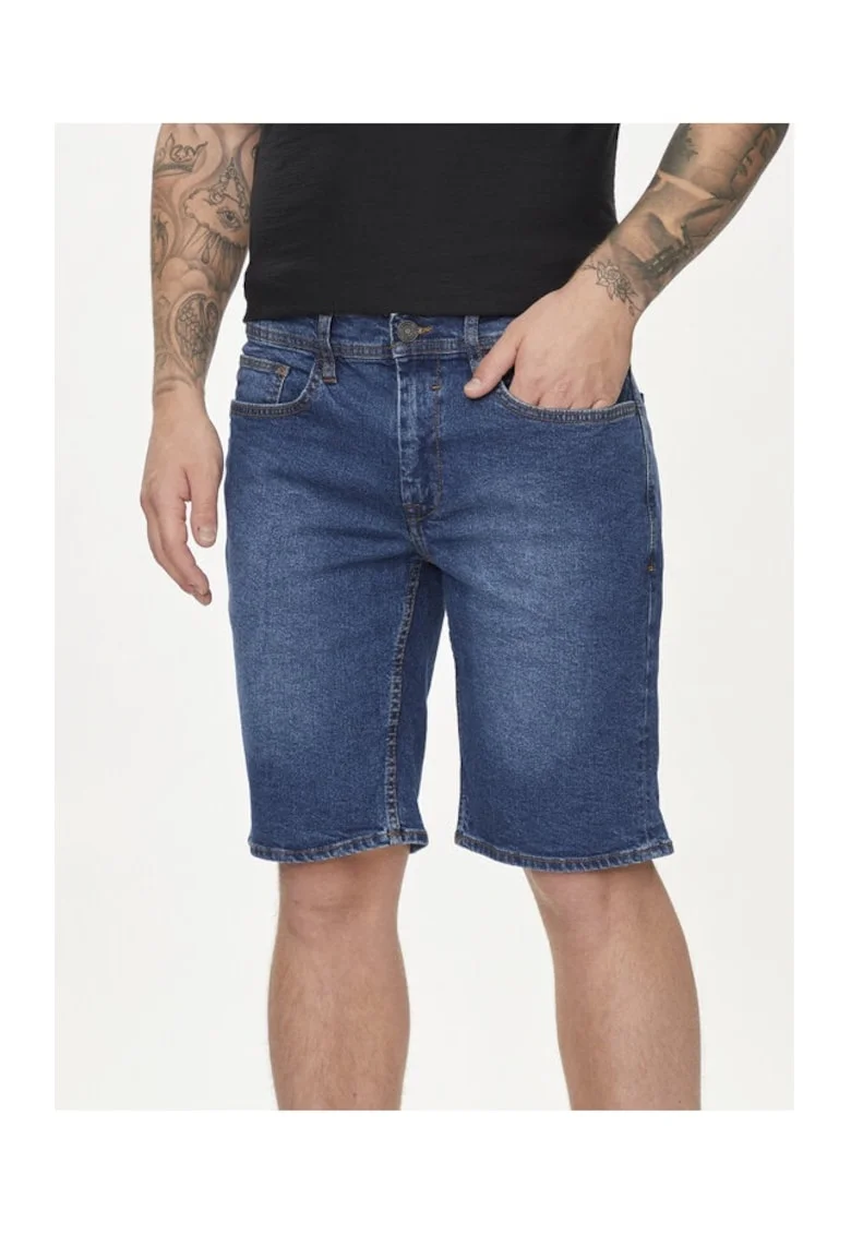 Pantaloni scurti barbati -  530419 - Albastru - Bumbac