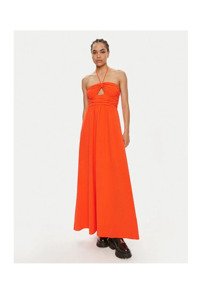 Rochie dama -  304354434 - Poliester - Portocaliu - Portocaliu